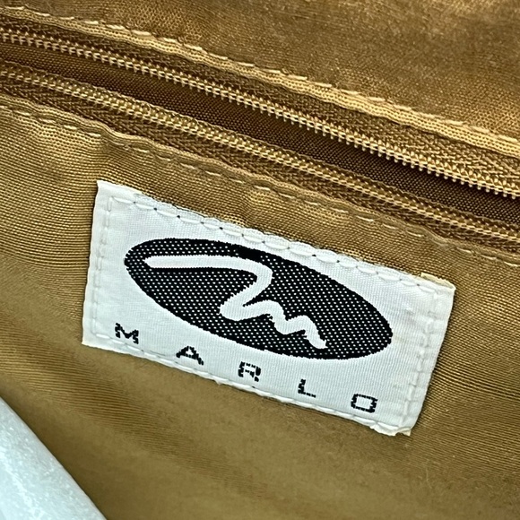 Marlo bamboo handle tote purse embroidered pattern - Picture 5 of 6